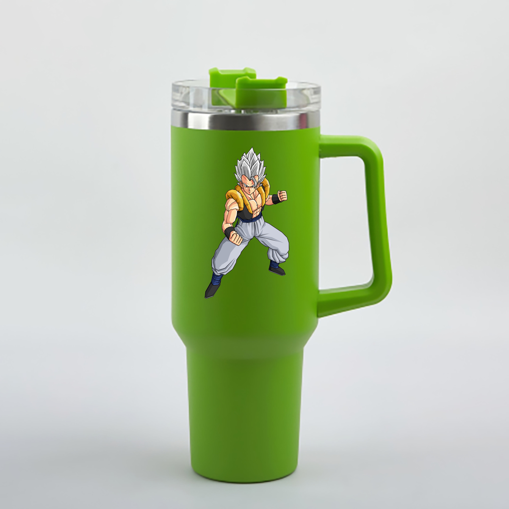 （画像用） ドラゴンボール ベジータ四世（Bejīta Yonsei）DRAGON BALL Vegeta IV 1200mL車用タンブラー - クリスタルステッカー（プラスチックストロー付き）